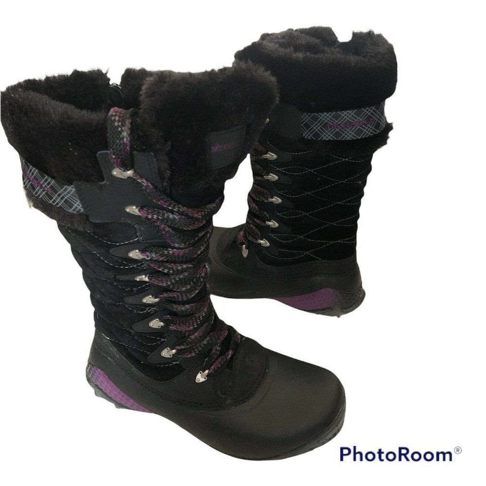 Merrell Black and Purple Women's Winter Waterproof Boots